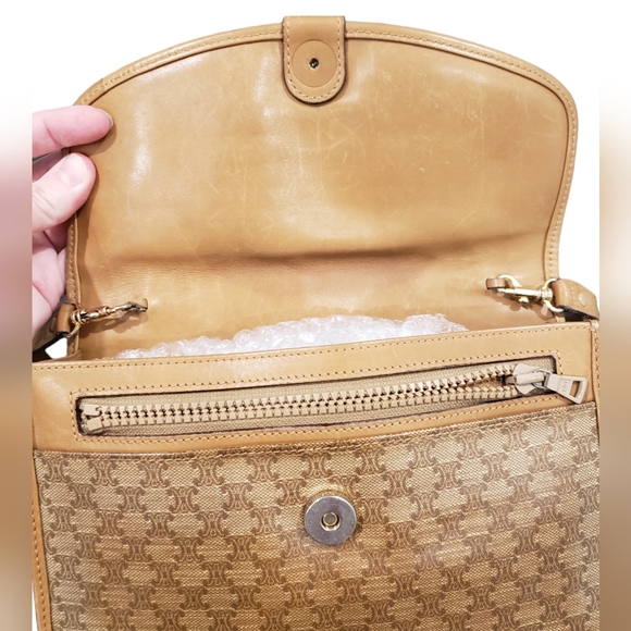 Celine Macadam Vintage Crossbody PVC Clutch Handbag Bag Purse - Picture 6 of 13